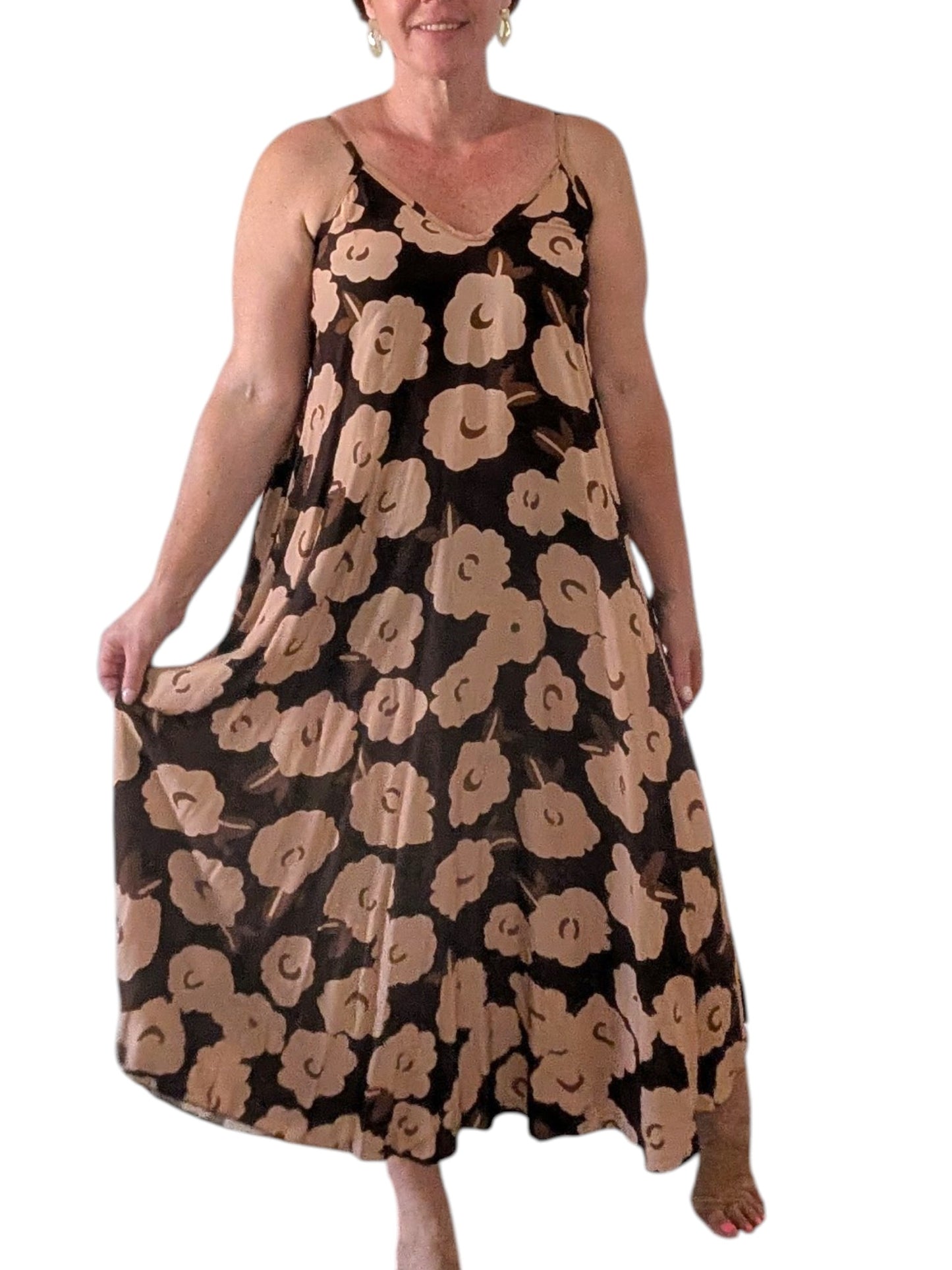 Robe fleurs chocolat
