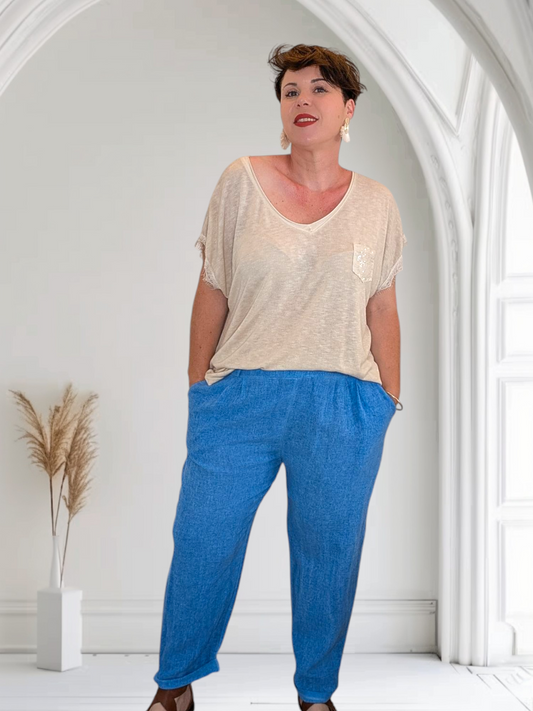 Pantalon bleu roi