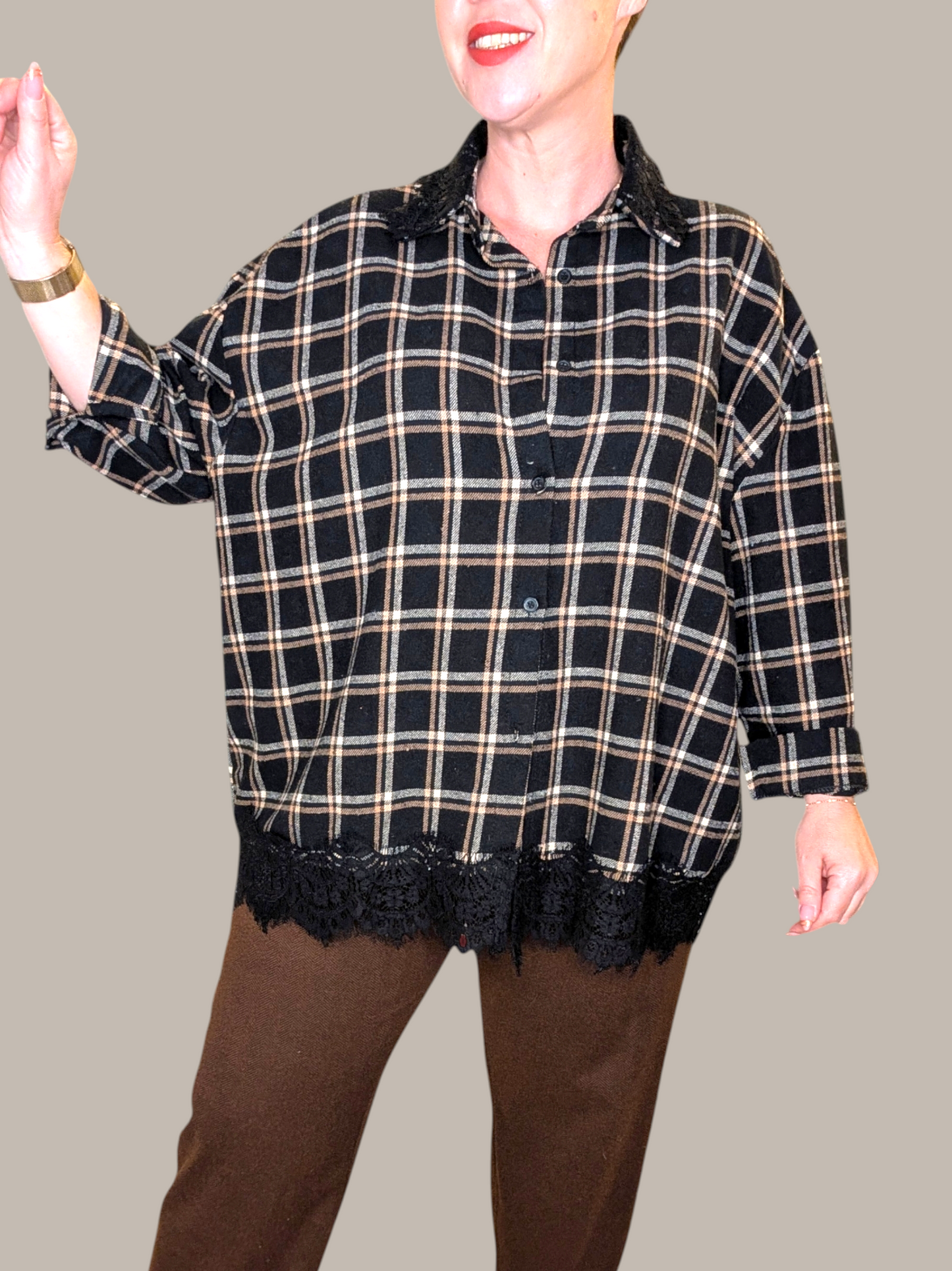 13 Chemise bûcheron dentelle