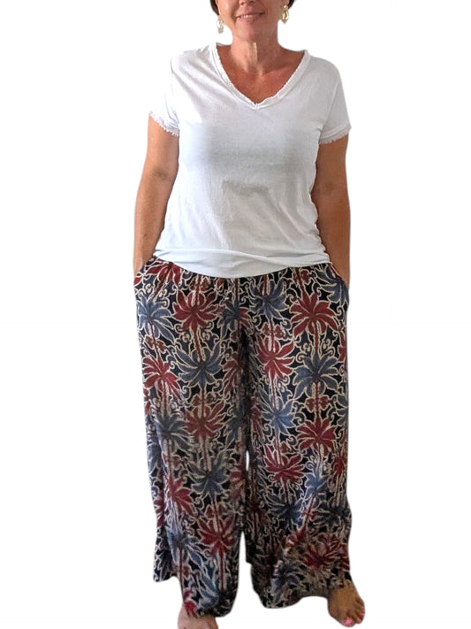 03 Pantalon fluide bleu