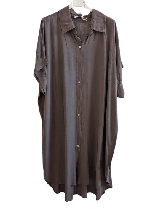 08 Robe chemise chocolat