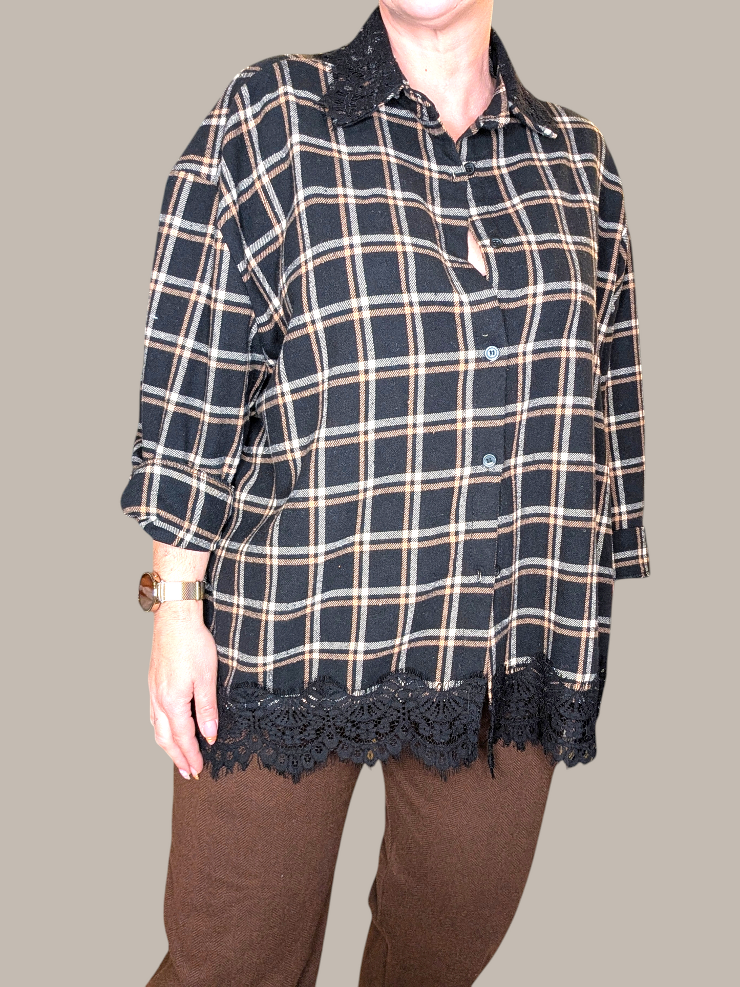 13 Chemise bûcheron dentelle