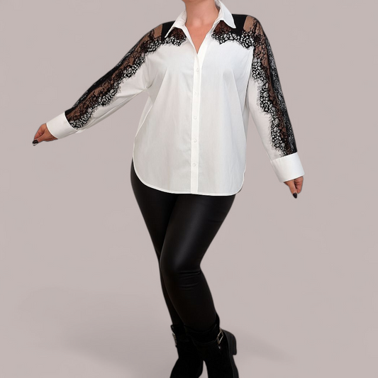 09 Chemise blanche et dentelle